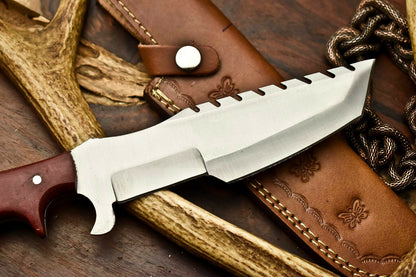 HS-927 Custom Handmade Stainless Steel Tracker Knife - Beautiful Hard Wood Handle