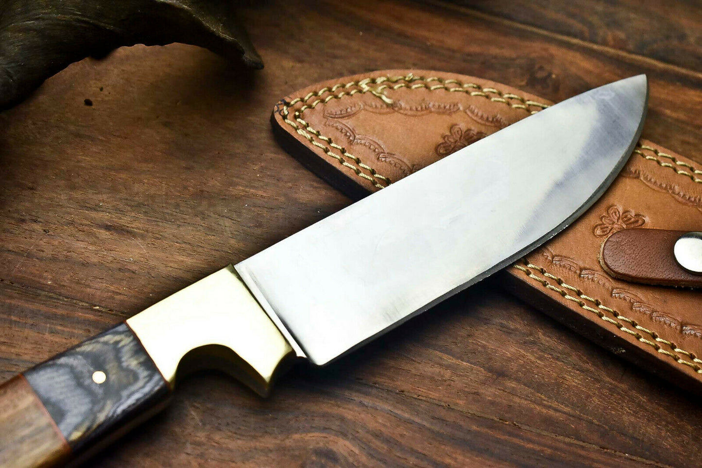 HS-399'' Custom Hand Made D2 Tool Steel Blade Full Tang Camping Knife