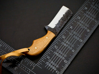 HS-958 Carbon Steel Cowboy Bull Cutter Knife – 5 Inch, Perfectly Balanced, Full Tang