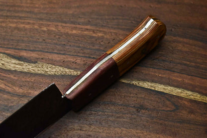 HS-273 Hand Made Damascus Steel Blade Chopper Cleaver Knife Full Tang Knife | Hard Wood
