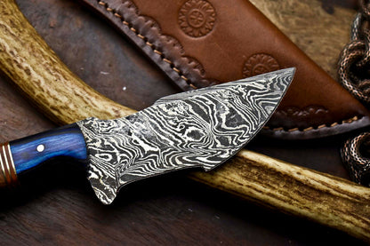 HS-925 Custom Handmade Damascus Steel Tracker-Hunting Knife With Wood Handle