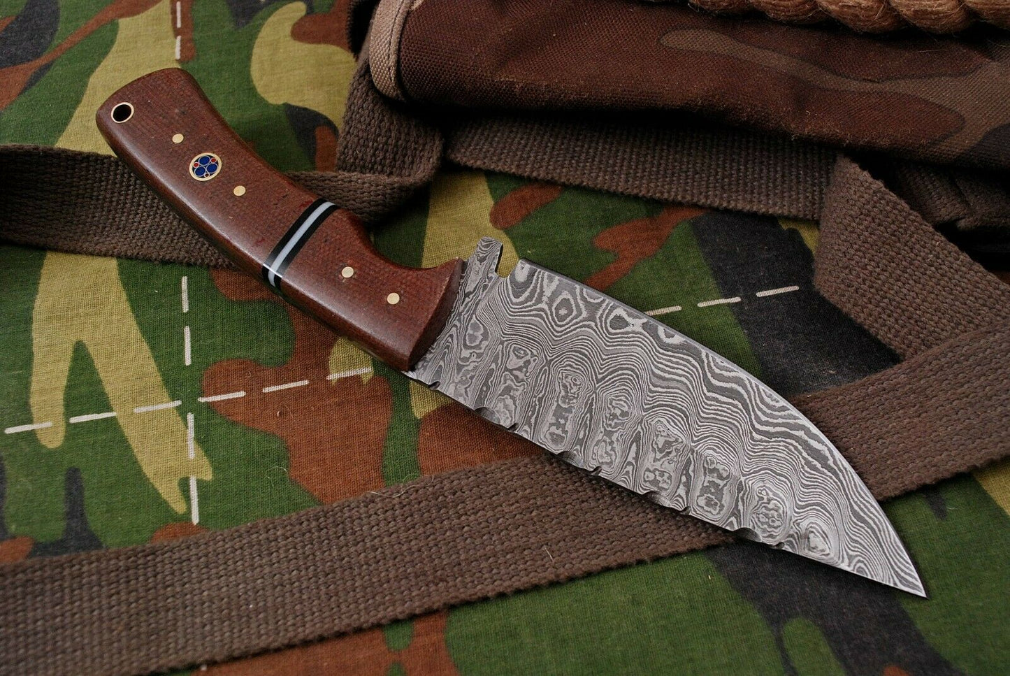 Damascus Hunting Skinner Knife – Micarta Handle | HS-358