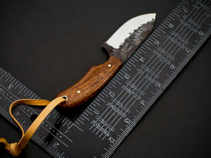 HS-955 Carbon Steel Cowboy Bull Cutter Knife – Oil Tempered, Custom Leather Sheath