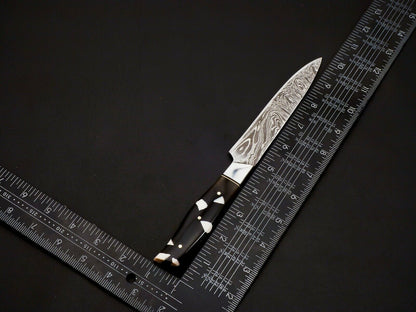 HS-100 Handmade Damascus Steel Chef Knife Set – Full Tang, 288 Layers, Leather Sheath