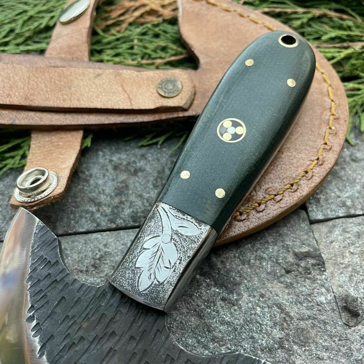HS-389 ''  Custom Handmade D2 Steel Hunting Meat Chopper Knife W/Sheath