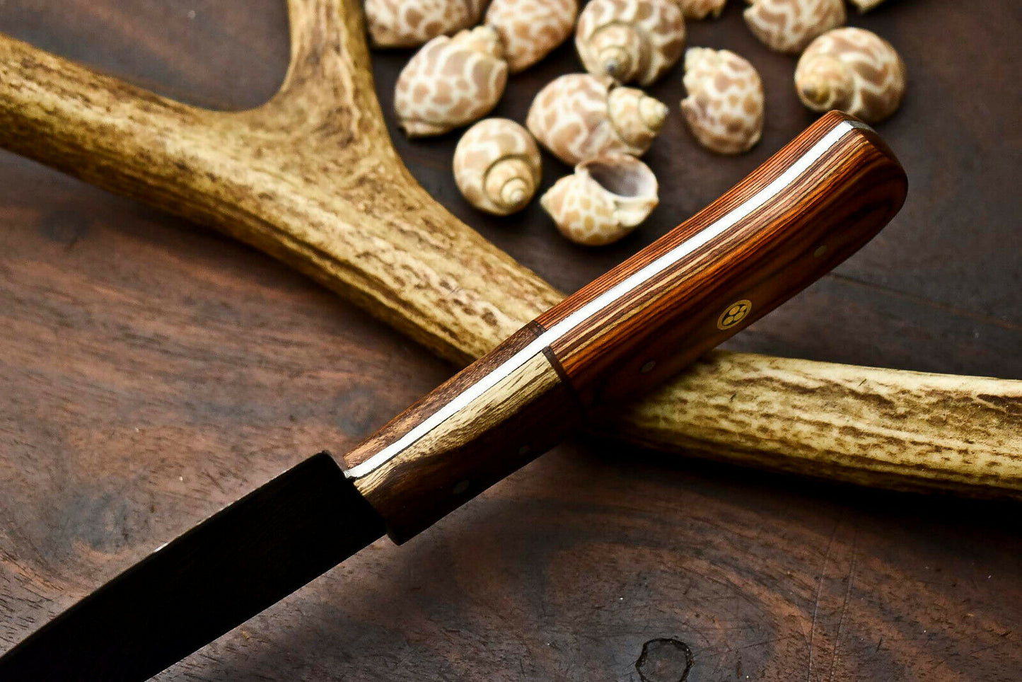 HS-279 Hand Made Damascus Steel Blade Chef Kitchen Full Tang Knife | Hard Wood