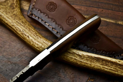 HS-627 Handmade Damascus Skinning Blade Camping Full Tang Knife