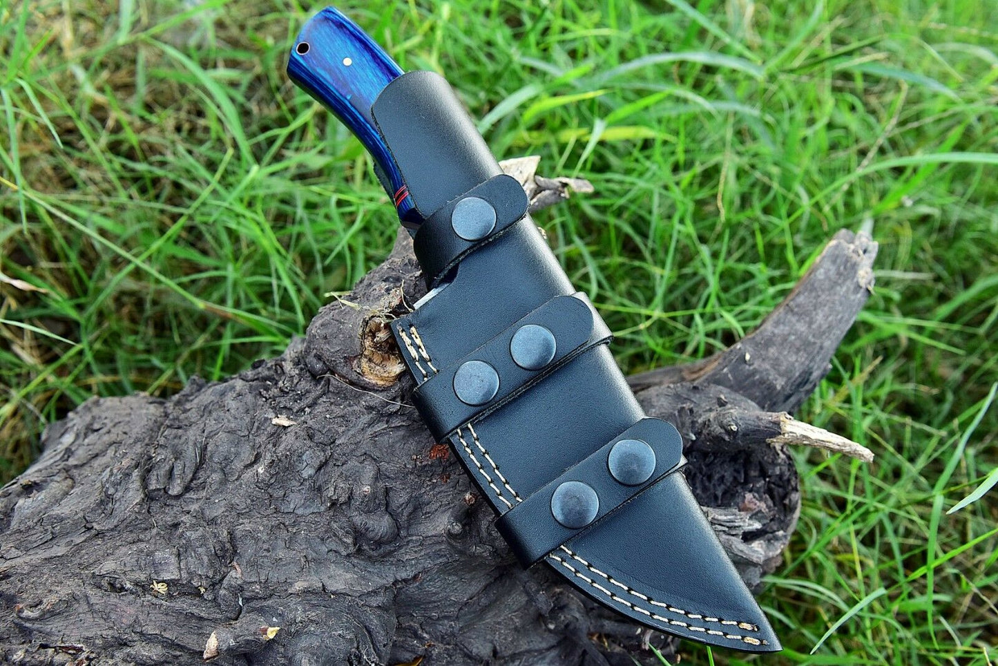 Damascus Skinner Knife – Full Tang | Pakkawood Handle | HS-557