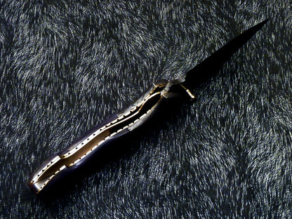 Damascus Pocket Folding Knife – Stained Camel Bone | Liner Lock | HS-1123