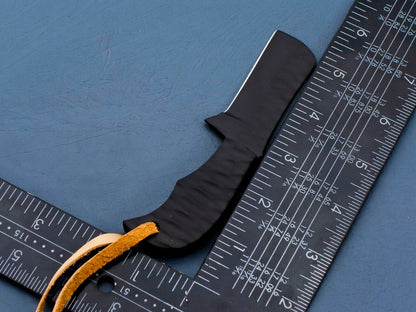 HS-950 Compact J2 Steel Bull Cutter Knife – 5 Inch, Ceramic Coated, Leather Sheath