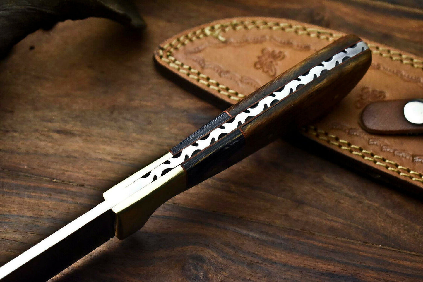 HS-399'' Custom Hand Made D2 Tool Steel Blade Full Tang Camping Knife