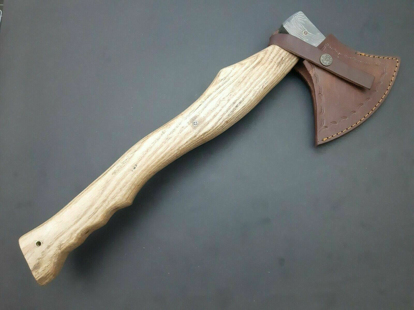 Damascus Tomahawk Axe – Olive Wood Handle | 512 Layers | HS-1023