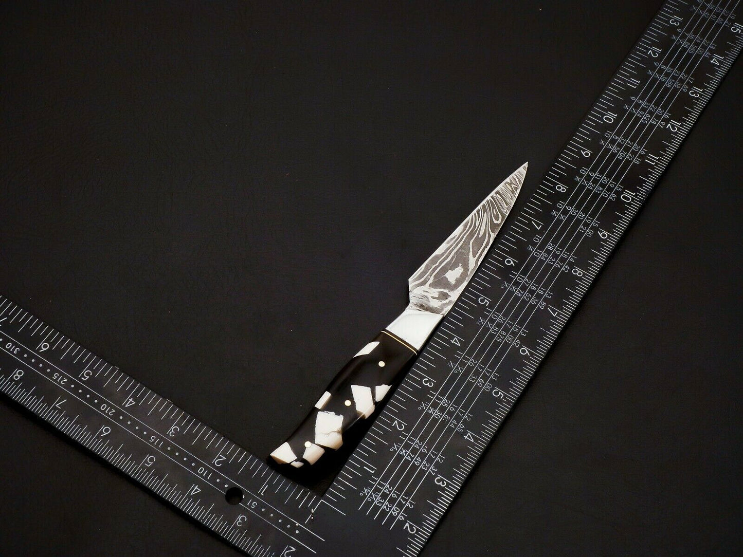 HS-100 Handmade Damascus Steel Chef Knife Set – Full Tang, 288 Layers, Leather Sheath