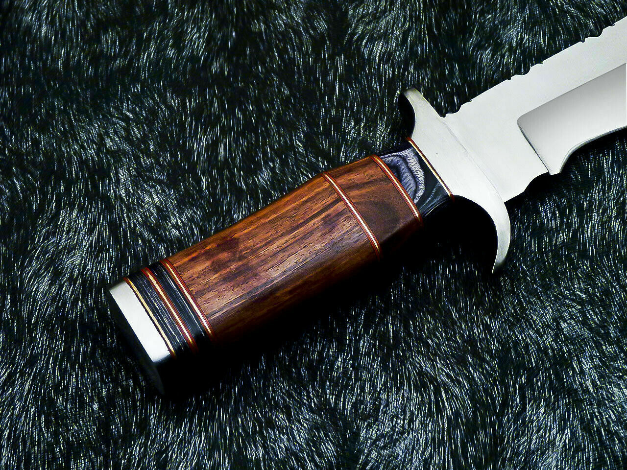 HS-313 Custom Handmade D2 TOOL Steel Blade 15" Bowie Hunting Knife Hard Wood