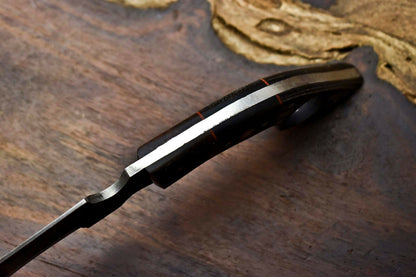 HS-899 Handmade Damascus Hunting Blade Karambit Full Tang Knife