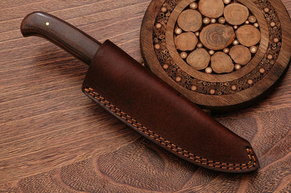 HS-766 Custom Handmade Damascus Steel Skinner Knife With Micarta Hanlde