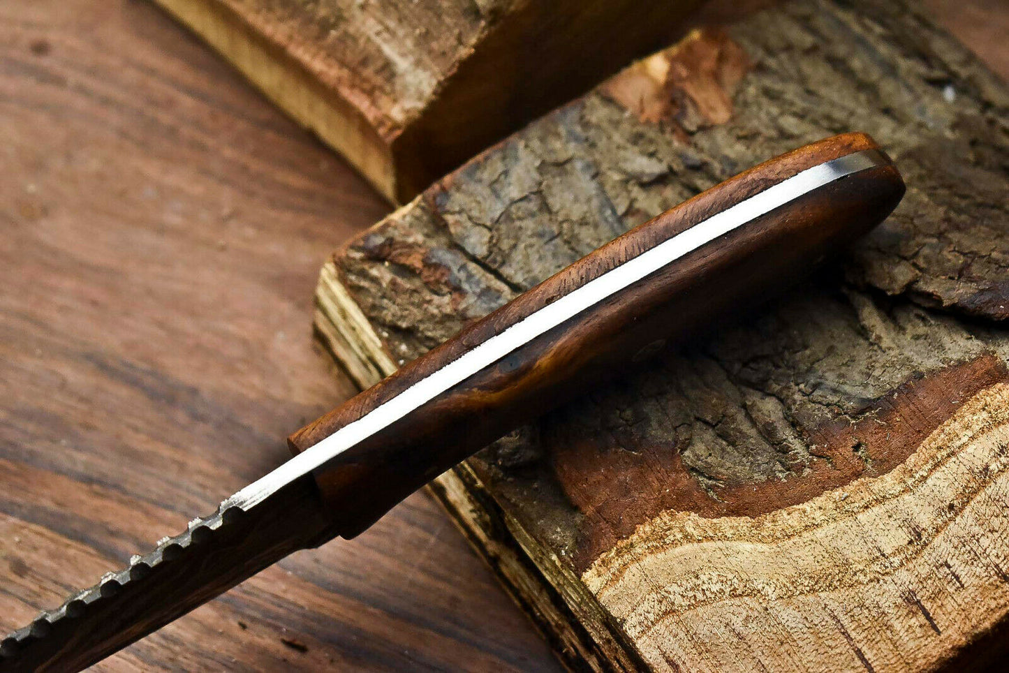 HS-651 Custom Handmade Damascus Hunting Skinning Blade Hunter Camping Full Tang Knife