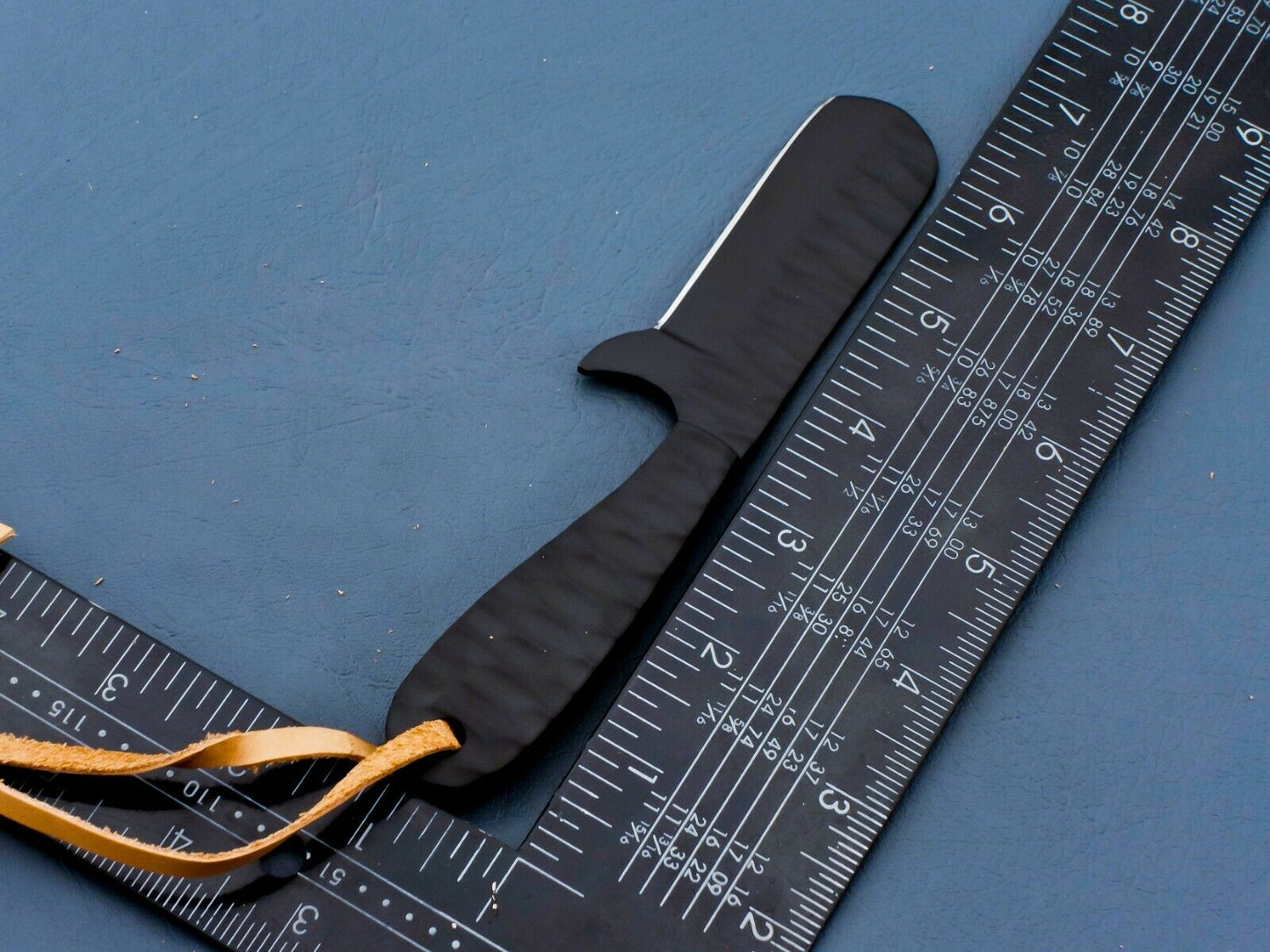 HS-948 Handmade J2 Tool Steel Bull Cutter Knife – Full Tang Fixed Blade, Oil Tempered