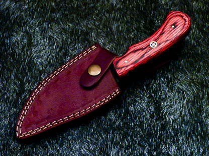 HS-578 Custom Hand Forged High Carbon Real File Steel Blade - 8" Skinning Knife