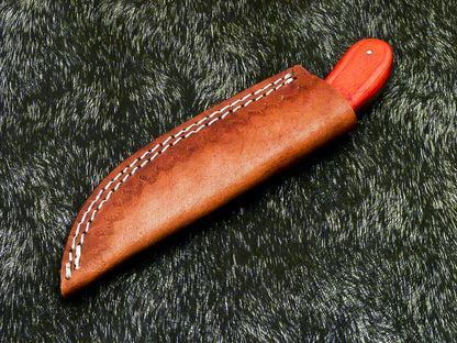 HS-582 Custom Hand Forged Damascus Steel 8" Hunting Knife - Pakka Wood