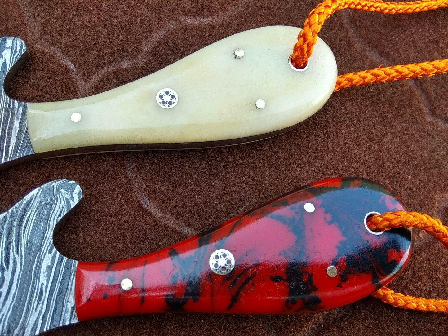 HS-988 Custom Cowboy Knife SET Handmade Rare Damascus Knives