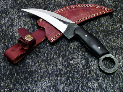 HS-891 Hand Forged Railroad Spike Carbon Steel Blade 11" Karambit Knife