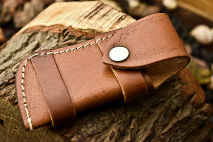 Handmade Damascus Steel Blade Liner-Lock Pocket Folding Knife| Full Damascus