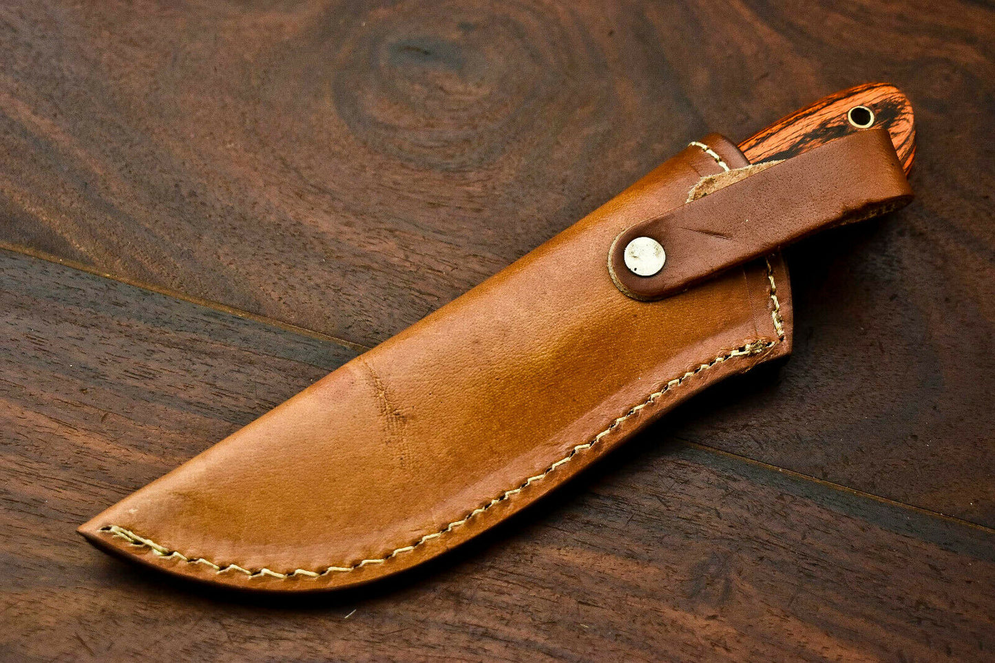 HS-607 Custom Handmade Damascus Hunting Skinning Blade Hunter Camping Full Tang Knife