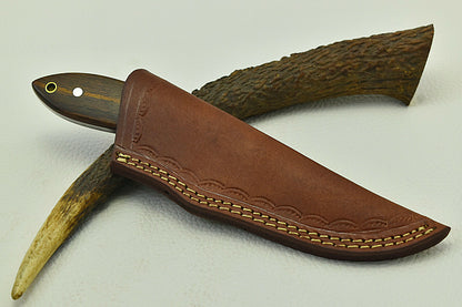 HS-586 8" Custom Handmade Damascus Steel Hunting Skinner knife With Rose Wood Handle