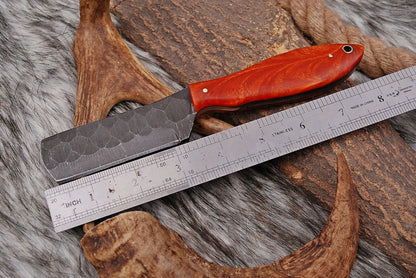 HS-1003 | Custom Handmade High Carbon Steel Skinner/Bull Cutter Knife With Resin Handle