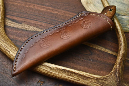 HS-598 Handmade Damascus Skinning Blade Camping Full Tang Knife