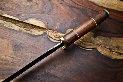HS-1094 | 26.0" HUGE!!! Custom Hand Made Damascus Steel Blade Sword | WALNUT WOOD