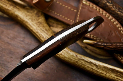 HS-909 Custom Handmade Damascus Steel Karambit Knife - Beautiful Micarta Wood Handle
