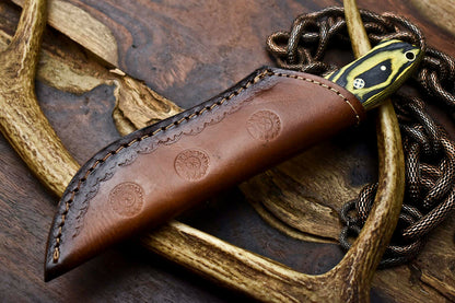 HS-616 Handmade Damascus Skinning Blade Camping Full Tang Knife