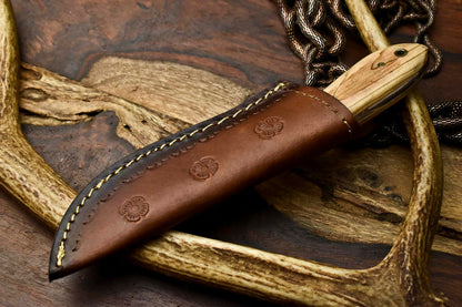 HS-641 Custom Handmade Damascus Hunting Skinning Blade Hunter Camping Full Tang Knife