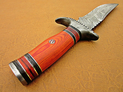HS-467  Custom Handmade Damascus Steel Hunting knife With Micarta Handle Daily Carry