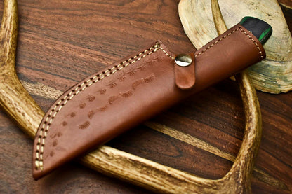 HS-601 Handmade Damascus Skinning Blade Camping Full Tang Knife