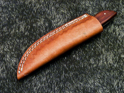 HS-580 Custom Hand Forged Damascus Steel 8" Hunting Knife -Pakka & Natural Wood