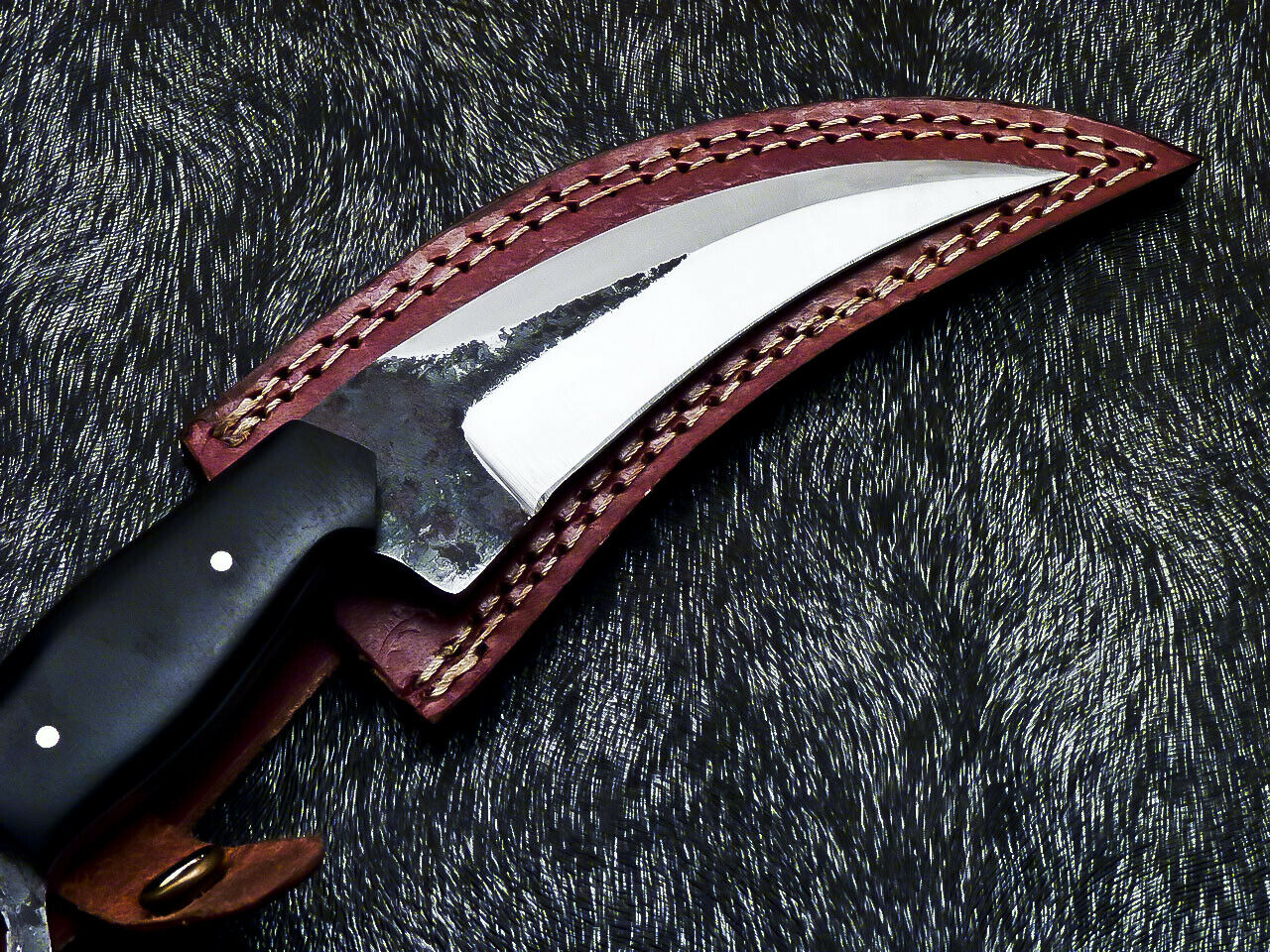 HS-891 Hand Forged Railroad Spike Carbon Steel Blade 11" Karambit Knife
