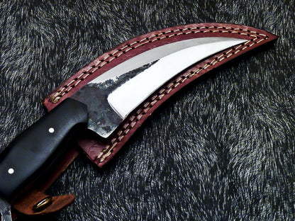 HS-891 Hand Forged Railroad Spike Carbon Steel Blade 11" Karambit Knife