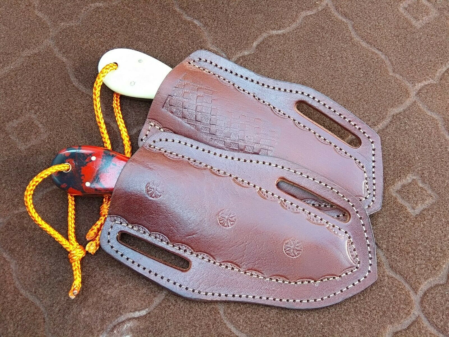 HS-988 Custom Cowboy Knife SET Handmade Rare Damascus Knives
