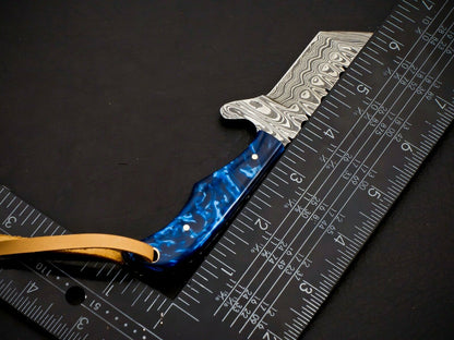 Hand Forged Damascus Steel Bull Cutter Knife 6" – Full Tang | HS-970