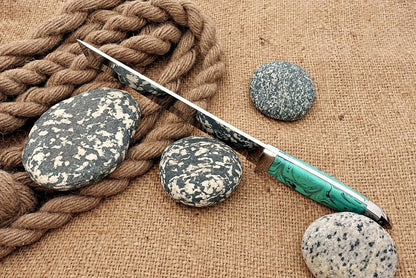 Custom Handmade Steel D2 Fighter Hunting Combat Mini Tanto Blade Sword knife With Resin Handle