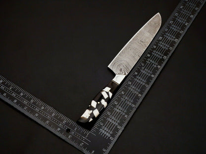 HS-100 Handmade Damascus Steel Chef Knife Set – Full Tang, 288 Layers, Leather Sheath