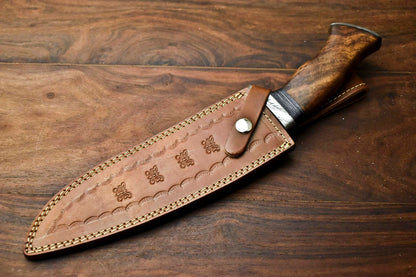 HS-868 Custom Handmade Damascus Steel Hunitng/Kukri Knife - Awesome Wood Handle