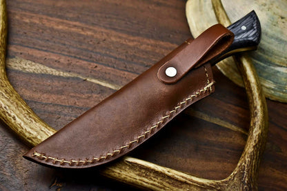 HS-618 Handmade Damascus Skinning Blade Camping Full Tang Knife
