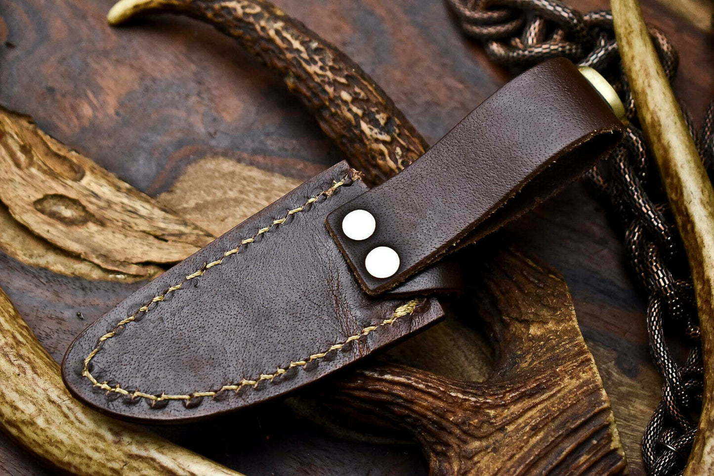 HS-717 Custom Handmade Awesome Wood Handle Damascus Steel Skinner Knife - Best Price