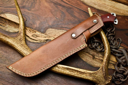 HS-927 Custom Handmade Stainless Steel Tracker Knife - Beautiful Hard Wood Handle