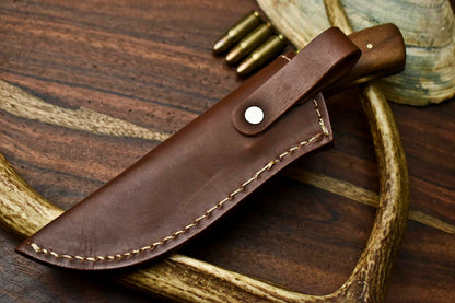 HS-627 Handmade Damascus Skinning Blade Camping Full Tang Knife