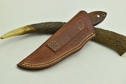 HS-586 8" Custom Handmade Damascus Steel Hunting Skinner knife With Rose Wood Handle